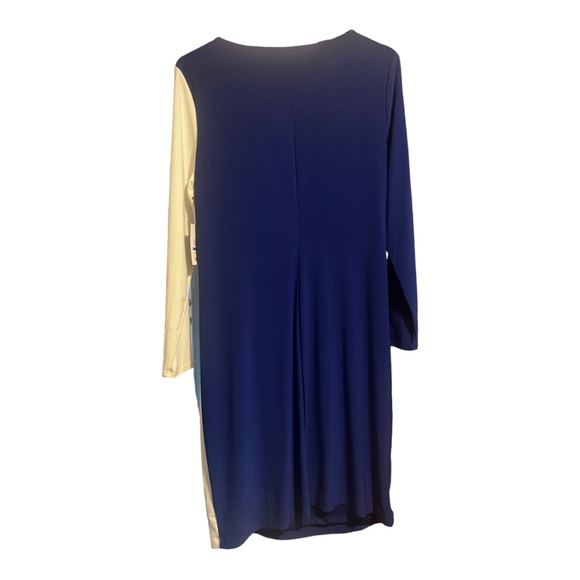 Kasper Long Sleeve Coloblocked Sheath Dress - Picture 2 of 6